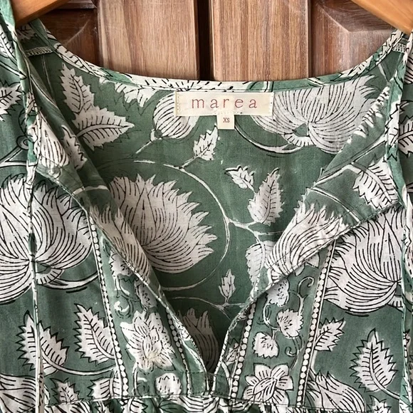 Marea Green Floral Women's Dress - Picture 2 of 6